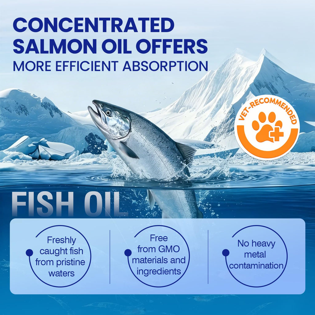 Omega 3 Skin and Coat Dog Supplement 200 Chews Fish Oil V4440
