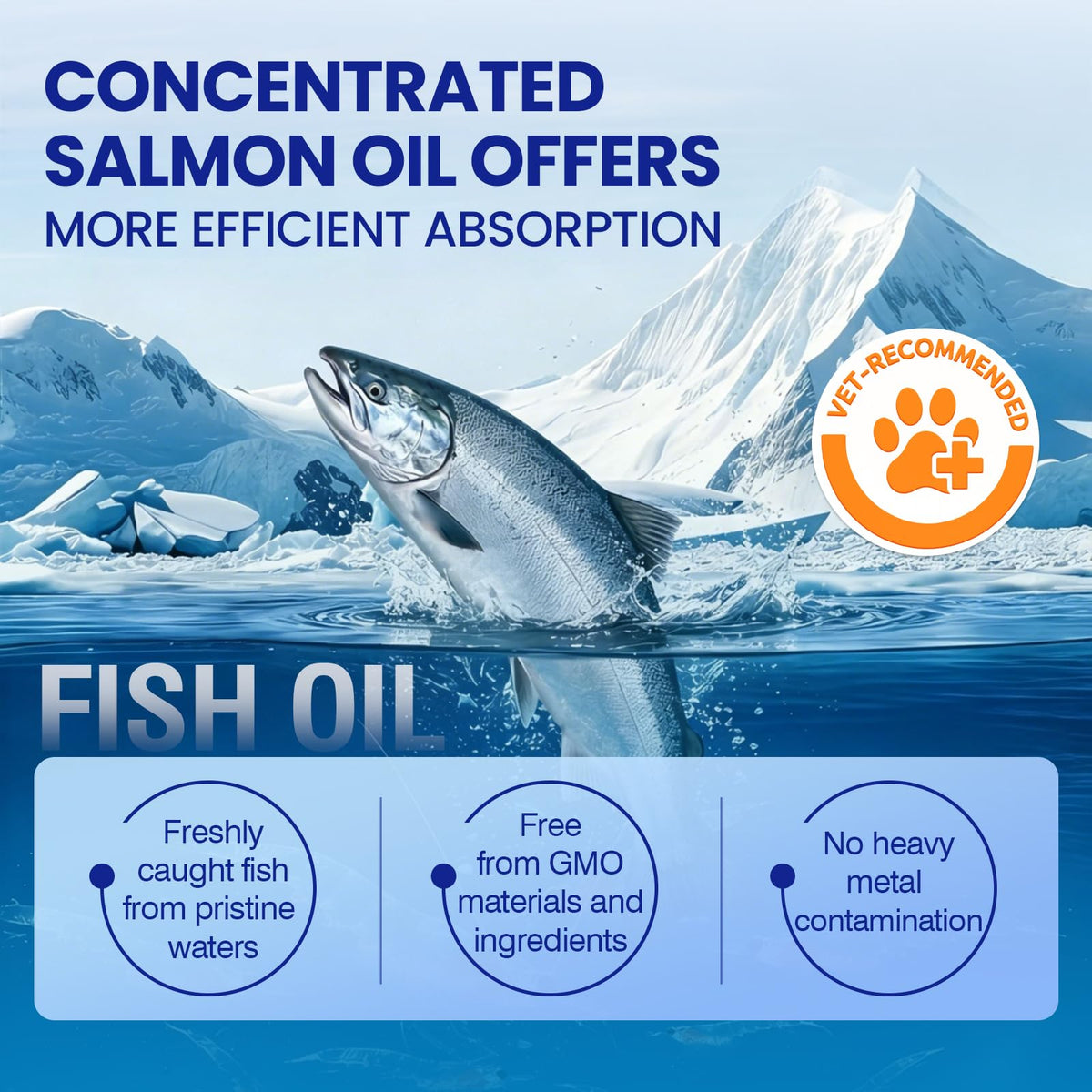 Omega 3 Skin and Coat Dog Supplement 200 Chews Fish Oil V4440