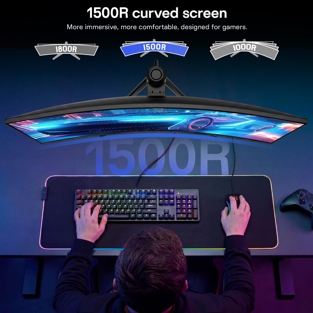 34 Inch 240Hz Ultrawide Curved Gaming Monitor WQHD 1500R HDR400 U3702