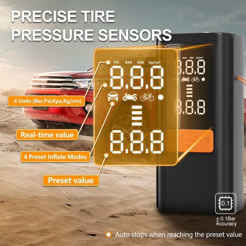 Portable Air Compressor 150 PSI with Digital Pressure Gauge D873166