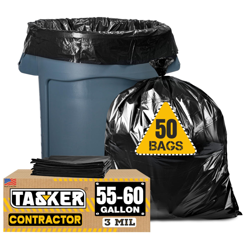 55 Gallon 3 Mil Black Contractor Garbage Bags L481819