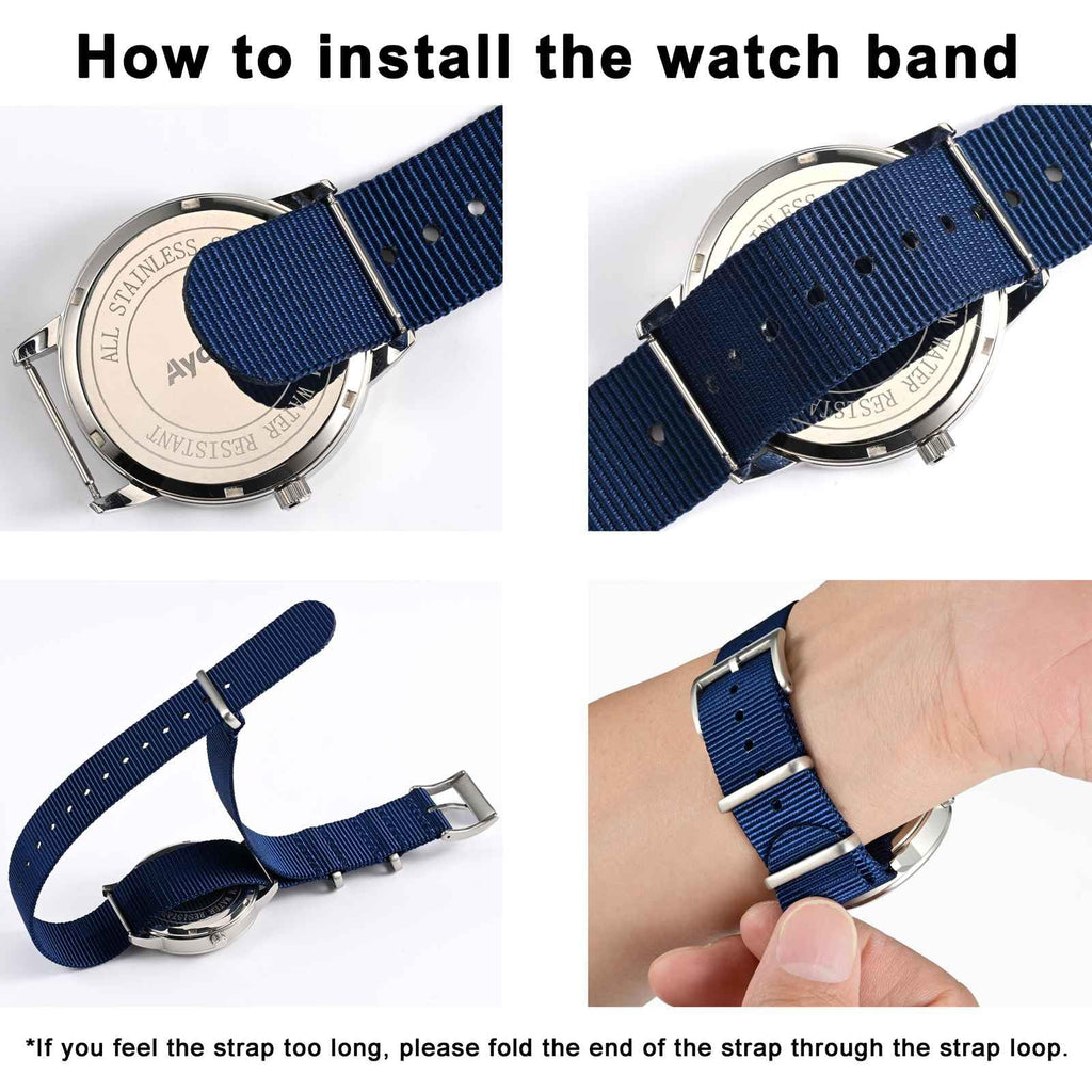 16mm 18mm 20mm 22mm Nylon Watch Bands L457642