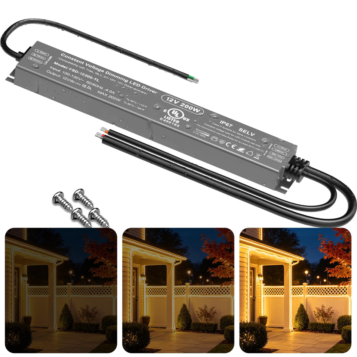 12V Dimmable LED Driver 200W U725