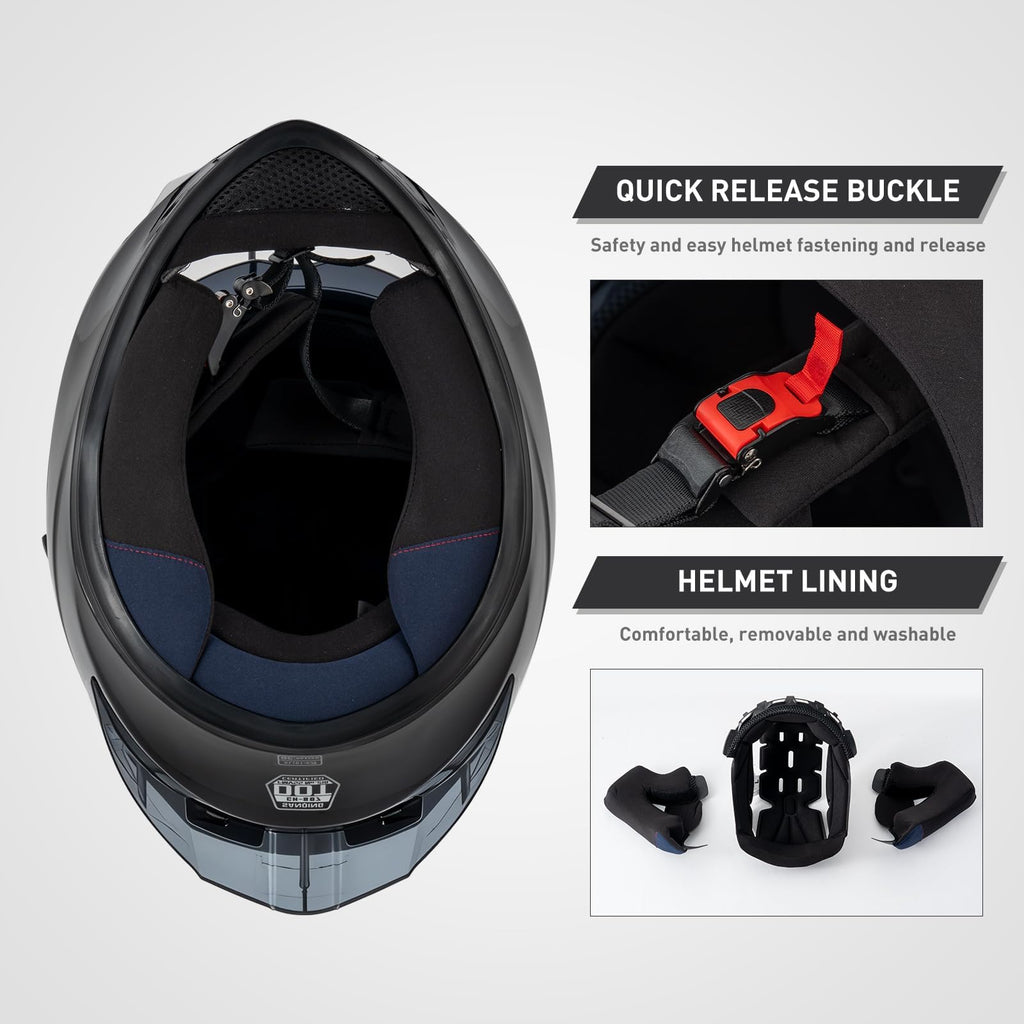 Full Face Motorcycle Helmets DOT Certified Q312430