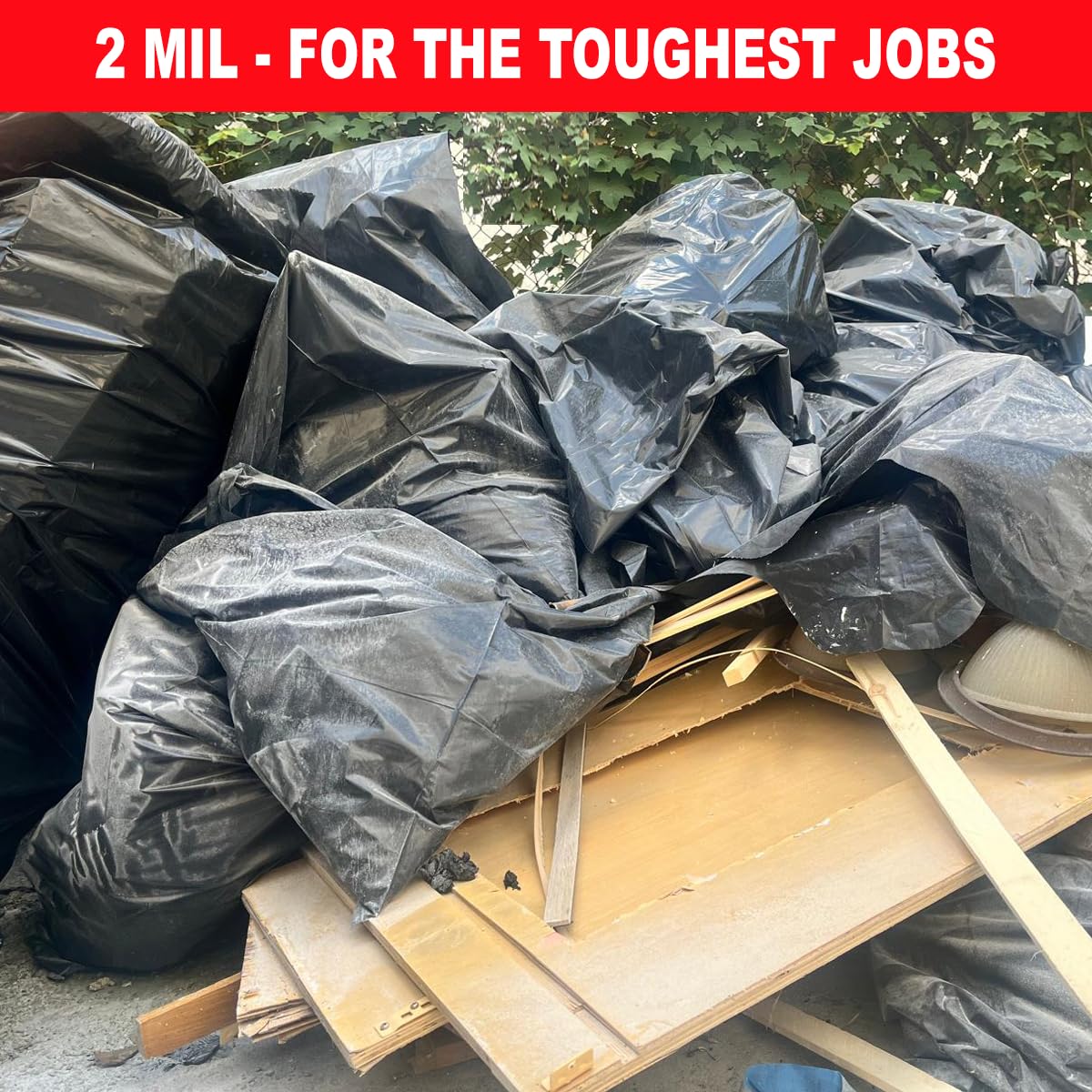 30-33 Gallon 2 MIL Heavy Duty Trash Bags 108 Count P85503