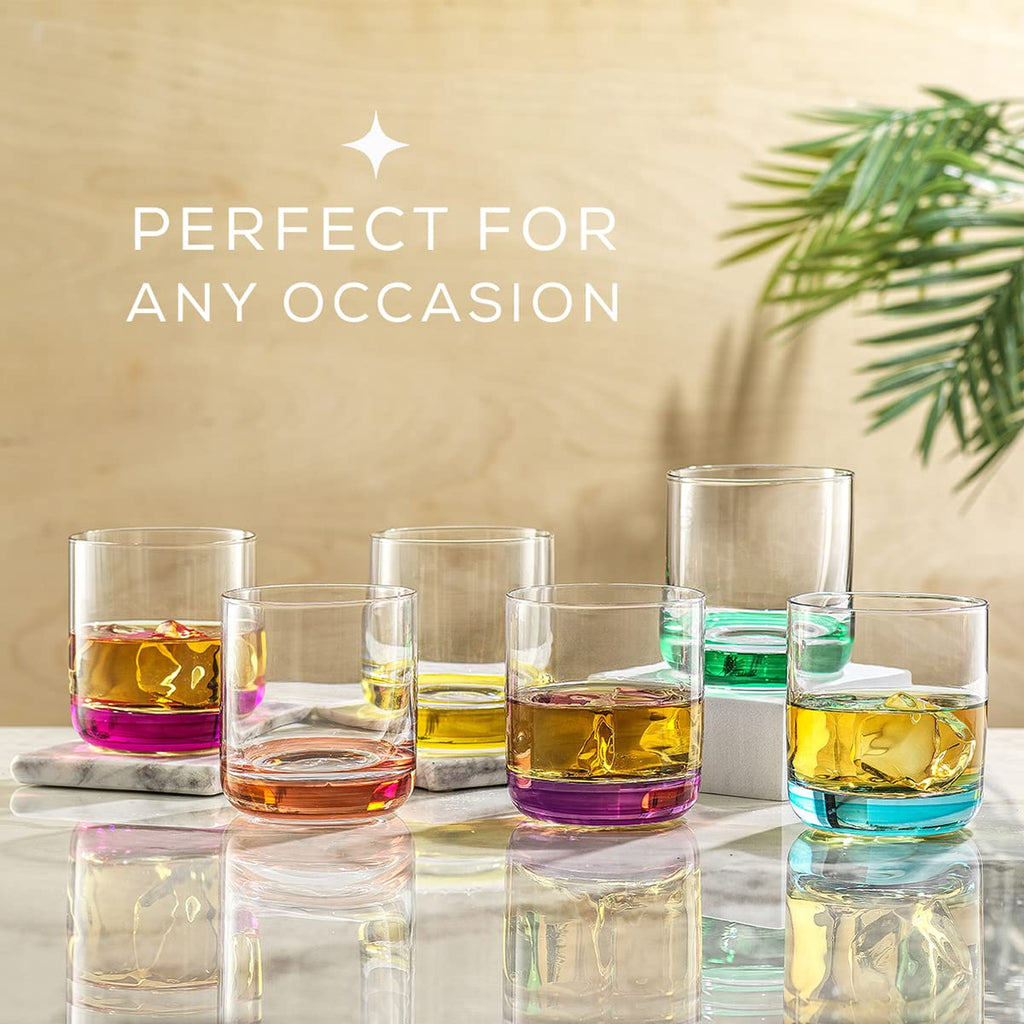 Colorful Whiskey Glasses Set of 6 R775