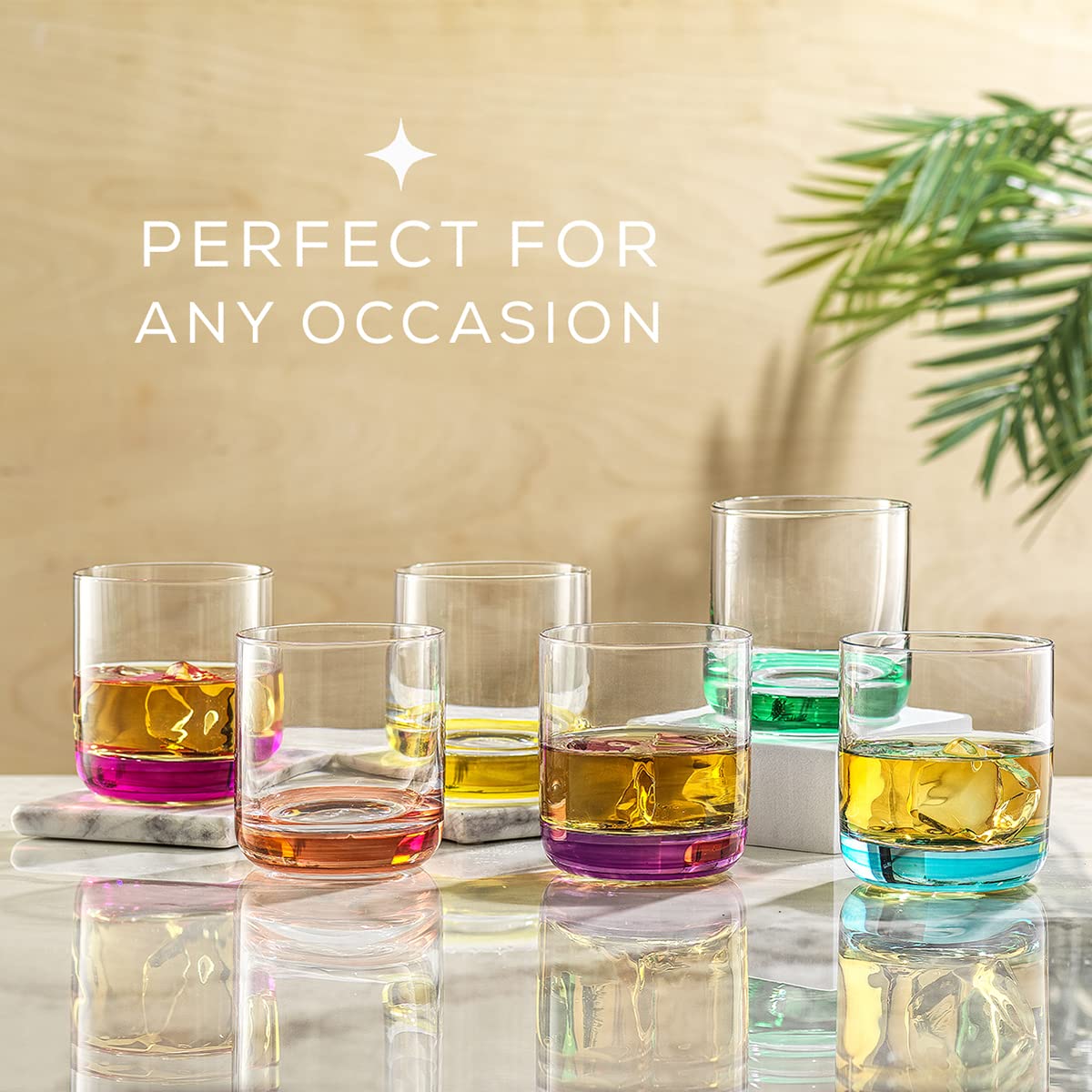 Colorful Whiskey Glasses Set of 6 R775