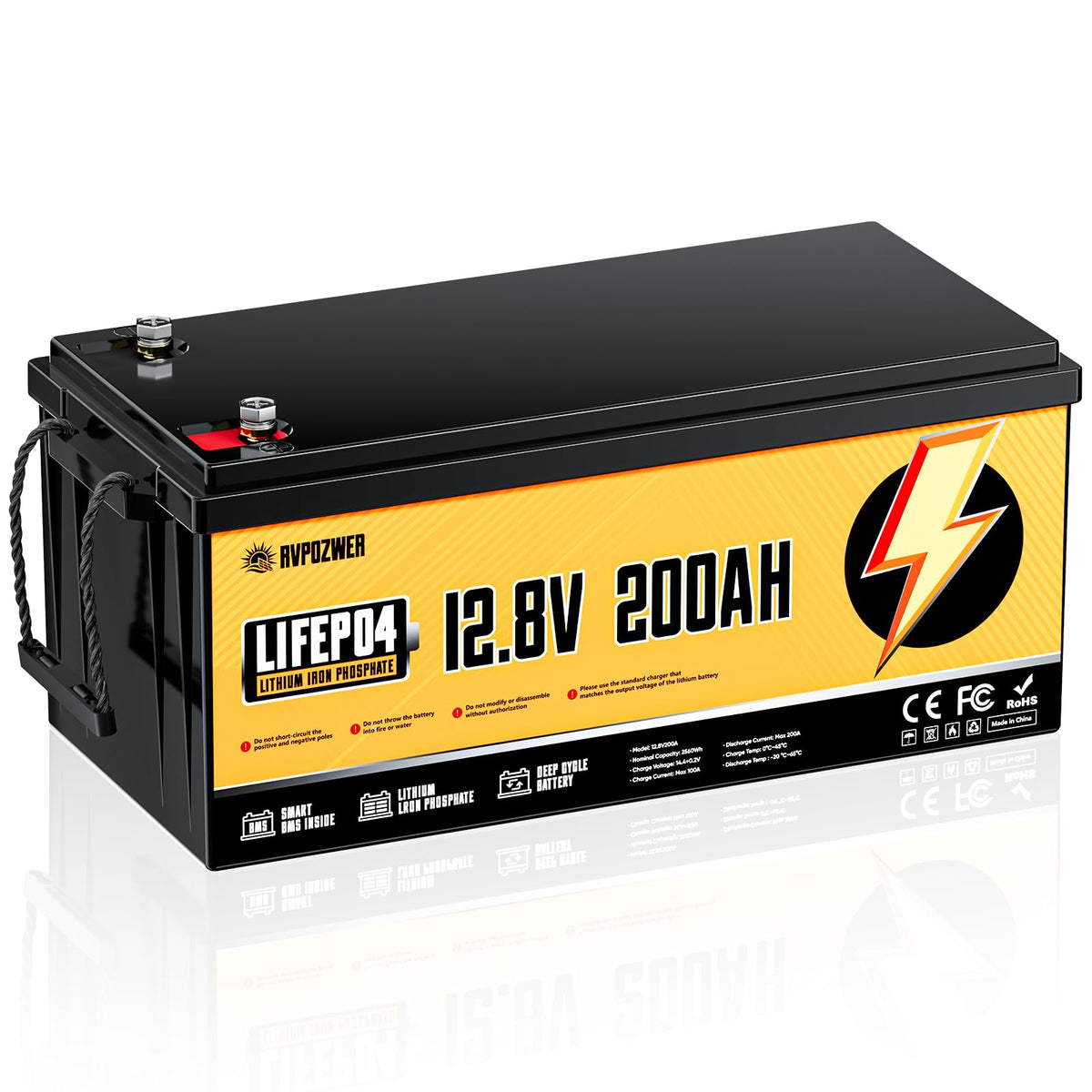12V 200Ah LiFePO4 Lithium Battery I2195