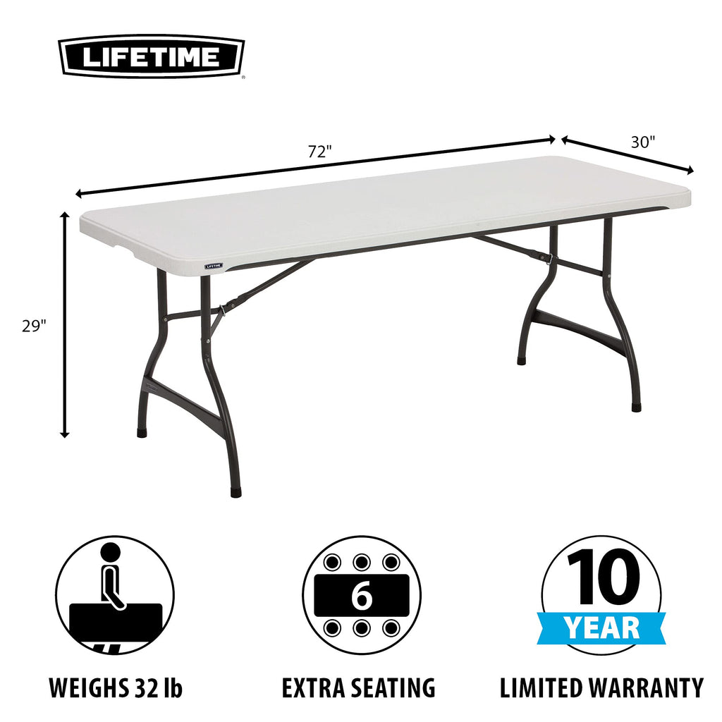 White Stackable Folding Table E1196