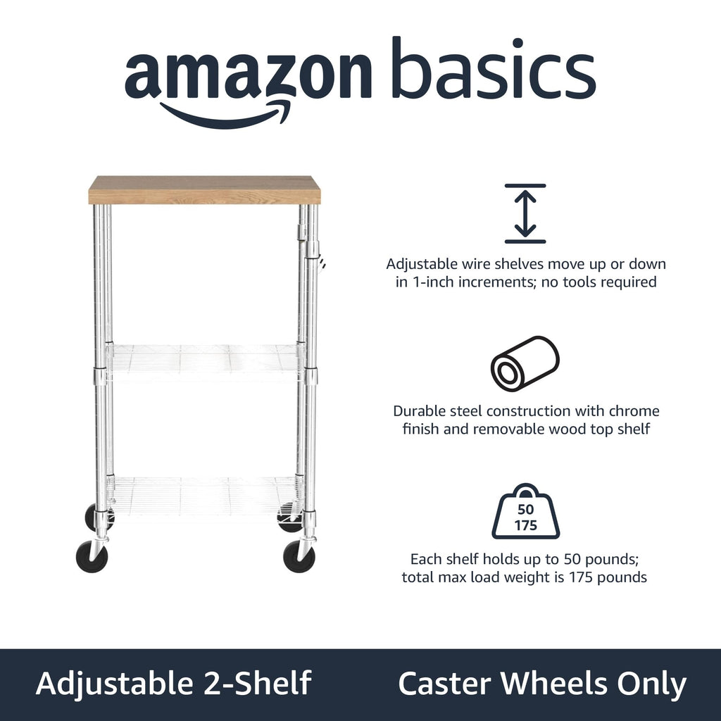 3-Tier Kitchen Storage Rack with Caster Wheels N983827