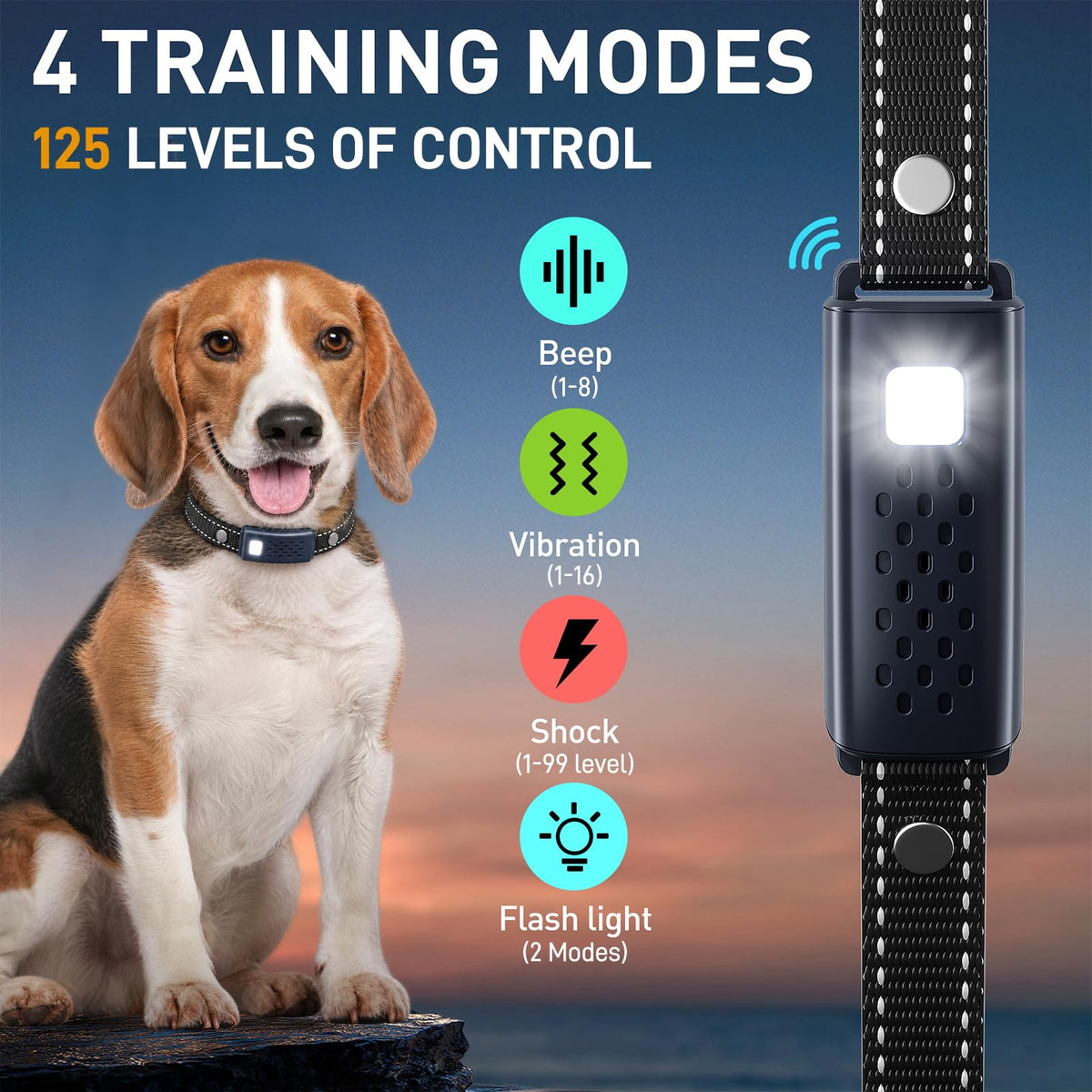 Waterproof Rechargeable Dog Training Collar with Remote J9368
