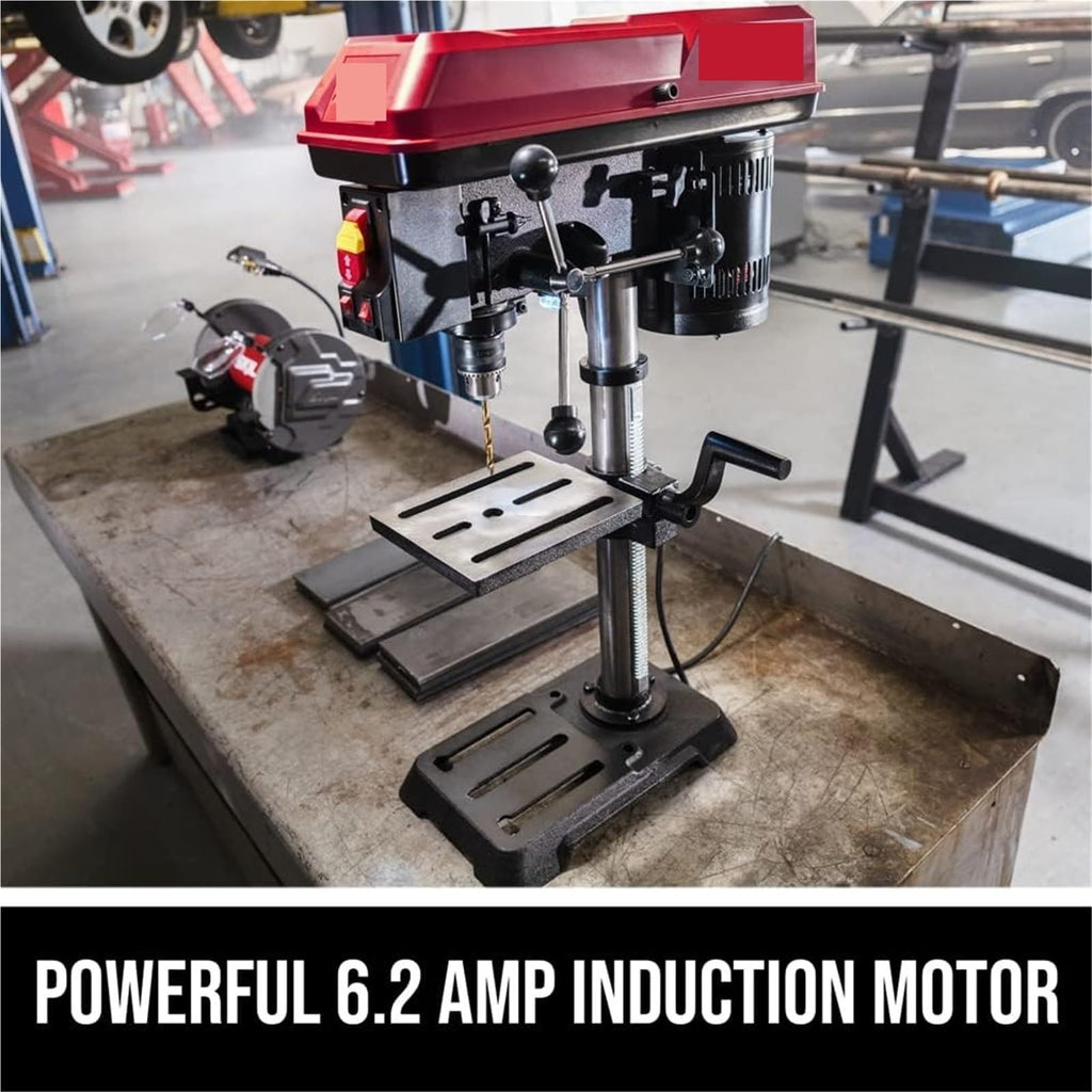 6.2 Amp 10 In. 5-Speed Benchtop Drill Press with Work Light Y856