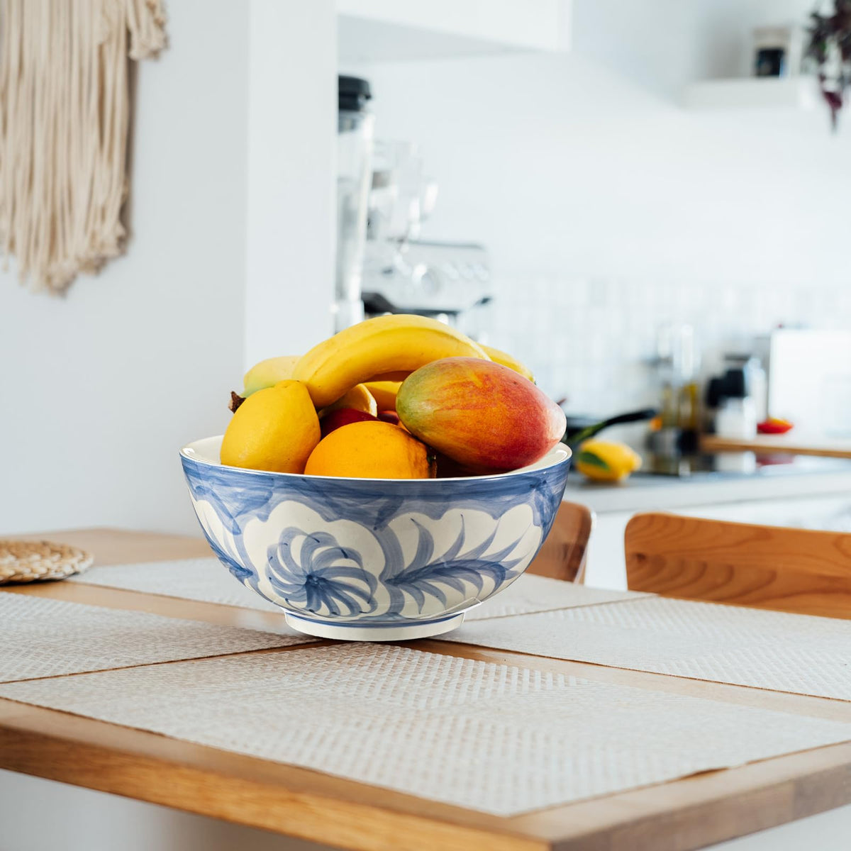 Blue and White Chinoiserie Pasta Bowl P3100