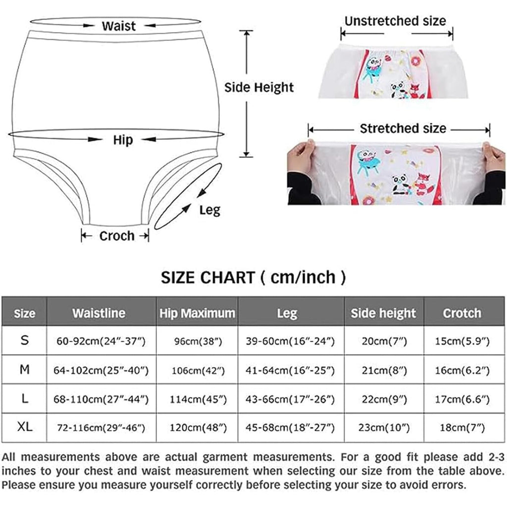 Adult Plastic Diaper Cover Waterproof Pull-On Incontinence Pants C229