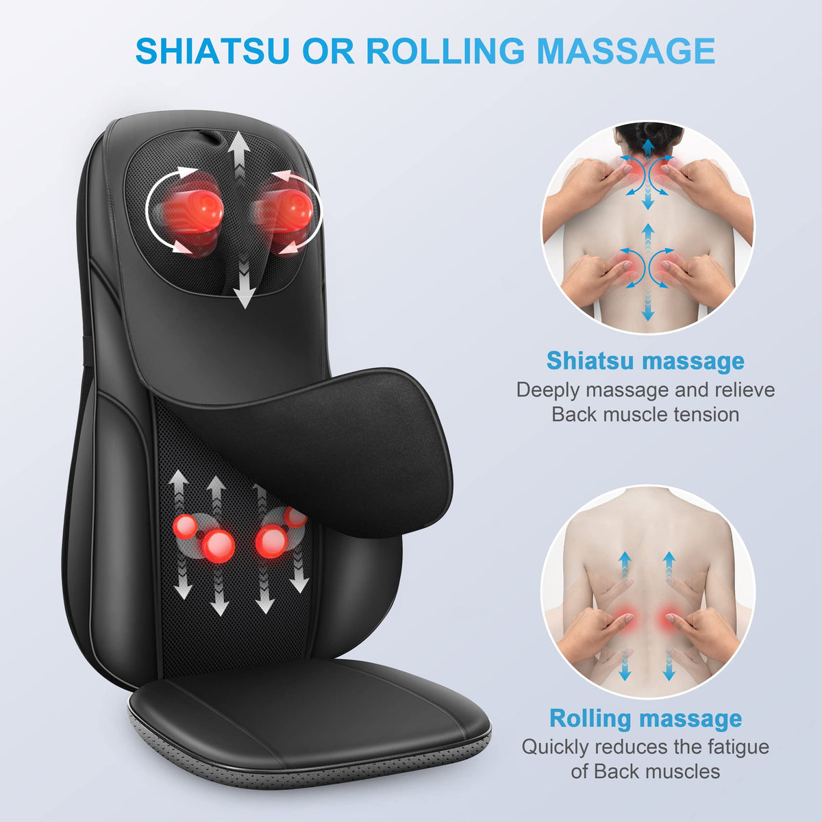 Shiatsu Neck Back Massager with Heat F923795