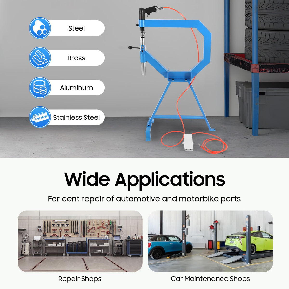 Pneumatic Planishing Hammer with Stand & Foot Pedal S8791