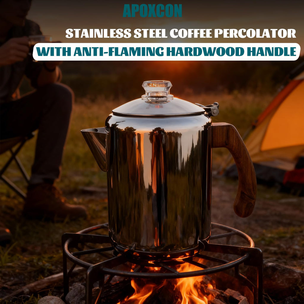 Coffee Percolator Pot Stainless Steel 8 Cup T717