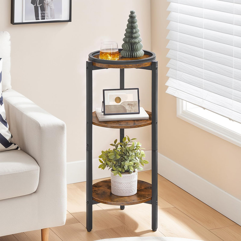Small Round 3-Tier Side Table J296