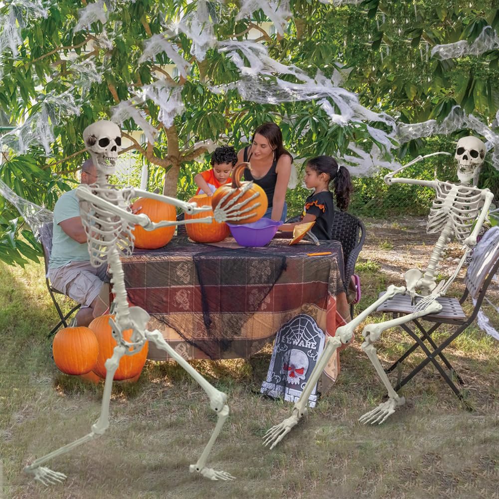 5.9FT Poseable Life Size Skeleton with Movable Joints S2936