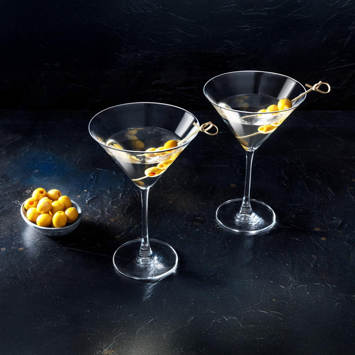 Martini Glasses Set of 2 Hand-Blown Transparent M359391