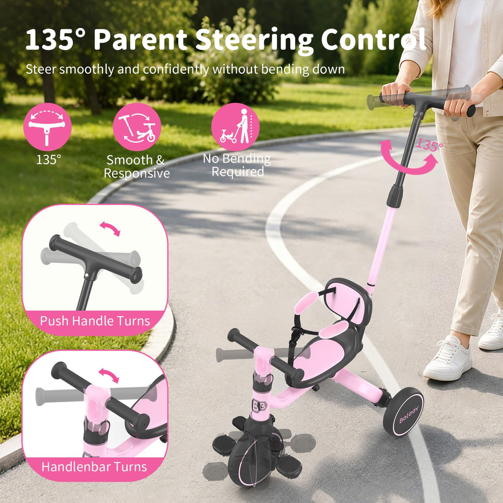 5 in 1 Toddler Tricycle & Balance Bike M9802