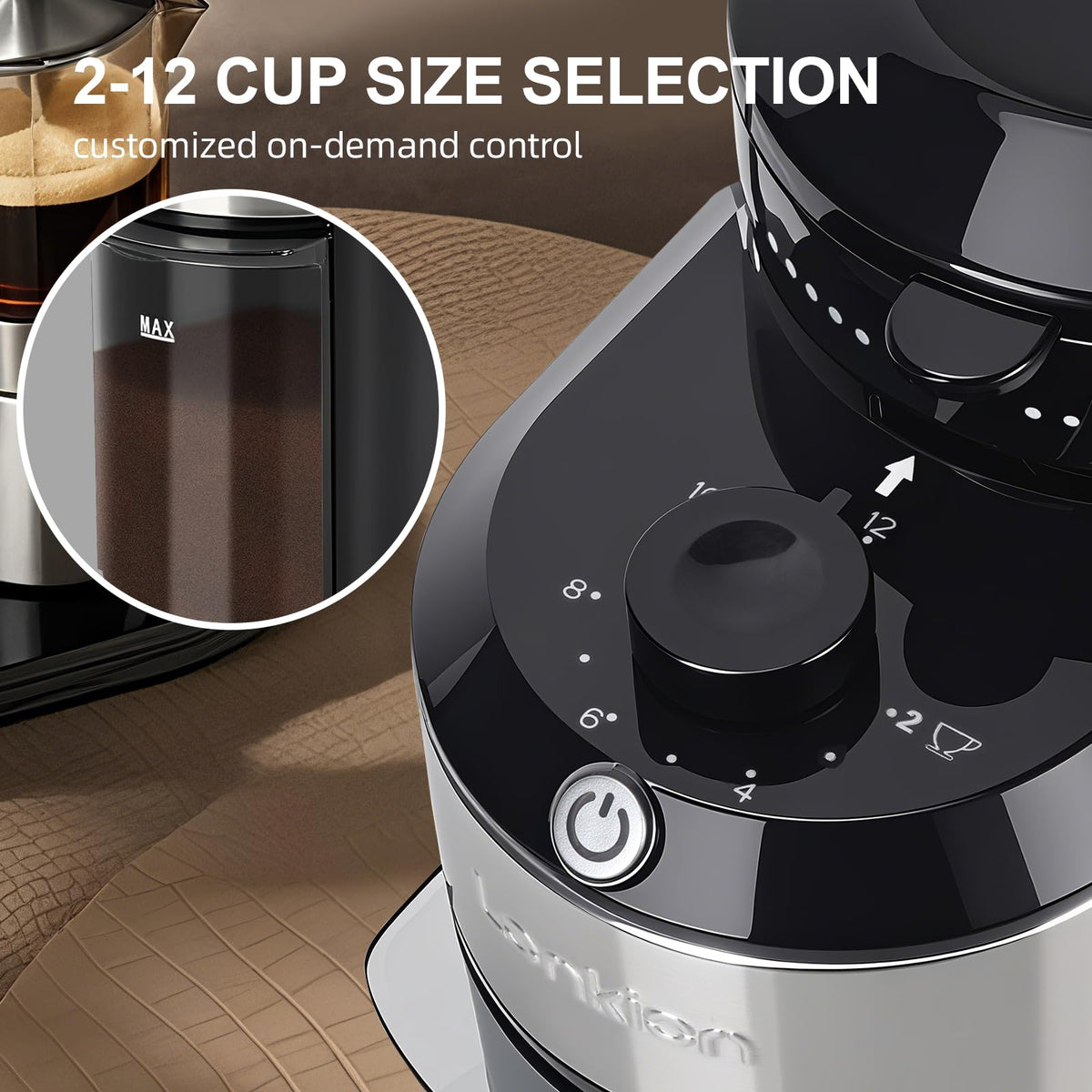 Electric Burr Coffee Grinder with 28 Adjustable Grind Settings I90858