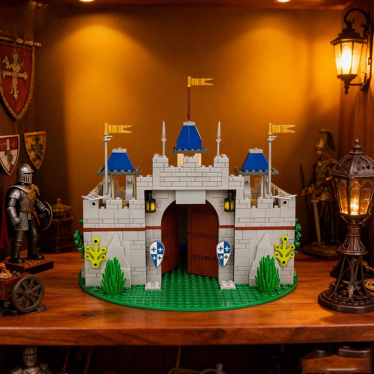 Medieval Knight Castle Building Blocks Set with 12 Knights Figures F991
