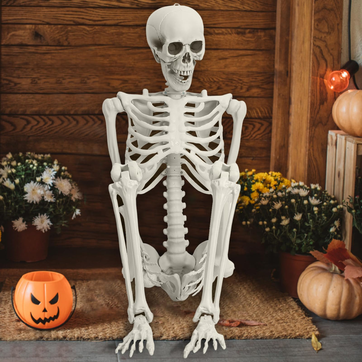 5.4FT Posable Full Body Skeleton with Movable Joints H82919