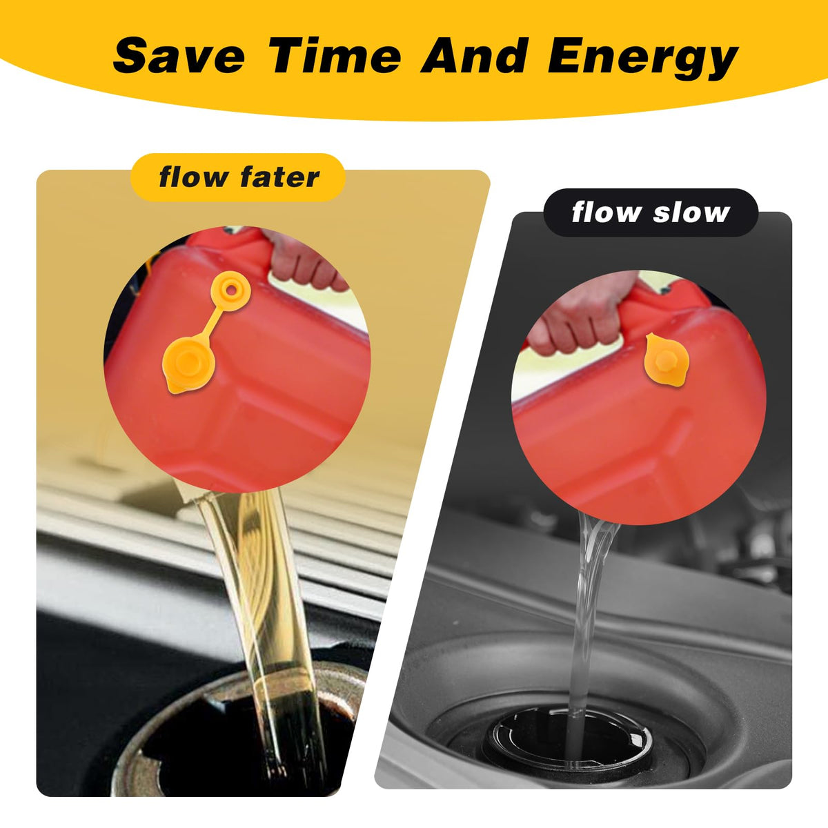 Yellow Plastic Gas Can Vent Caps H47426