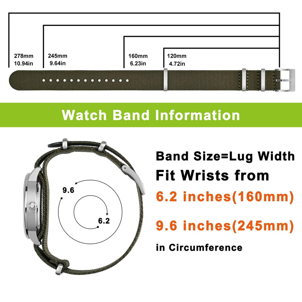 16mm 18mm 20mm 22mm Nylon Watch Bands L457642