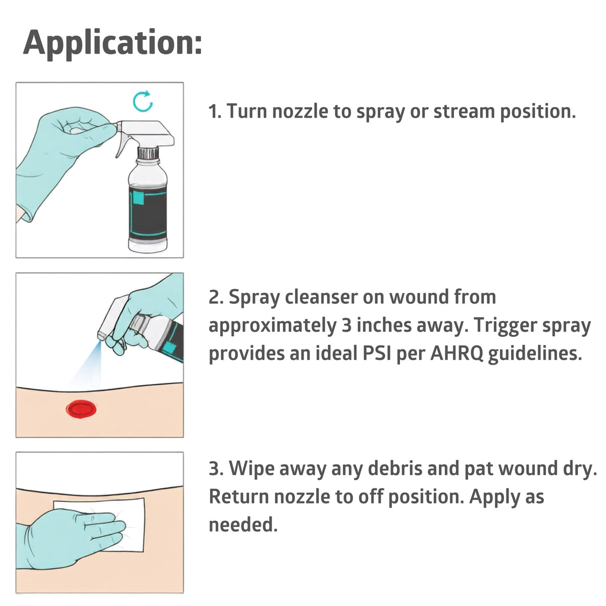 Wound Cleanser 16 Ounce Spray Bottle Pack of 6 B797111
