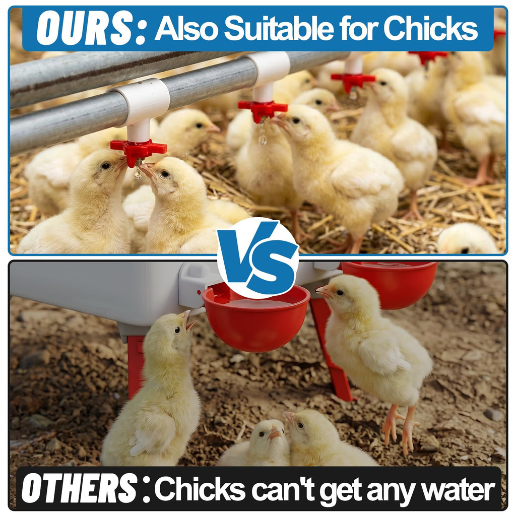 20 Pack Chicken Waterer Nipples with Drill Bits P570554
