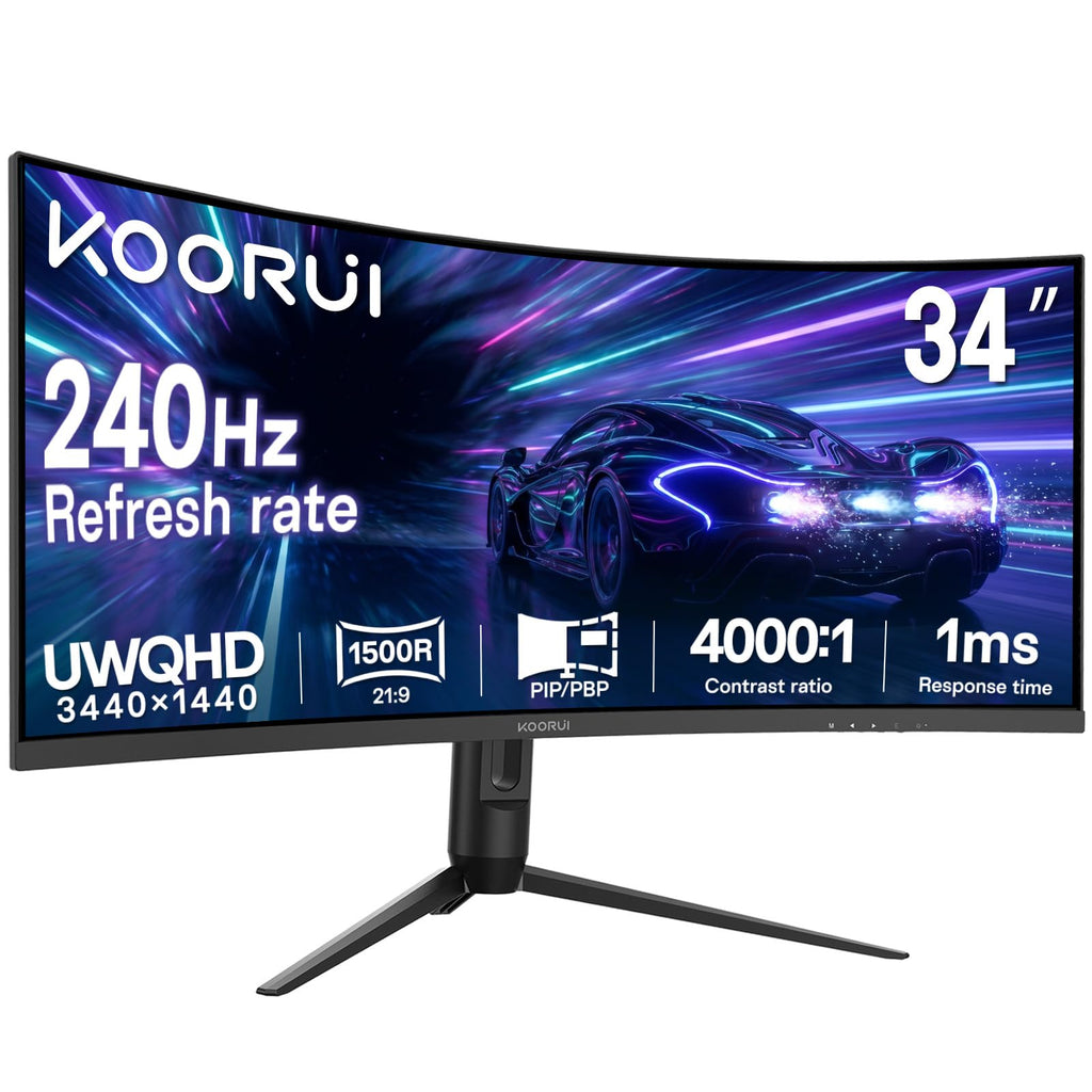 34 Inch 240Hz Ultrawide Curved Gaming Monitor WQHD 1500R HDR400 U3702