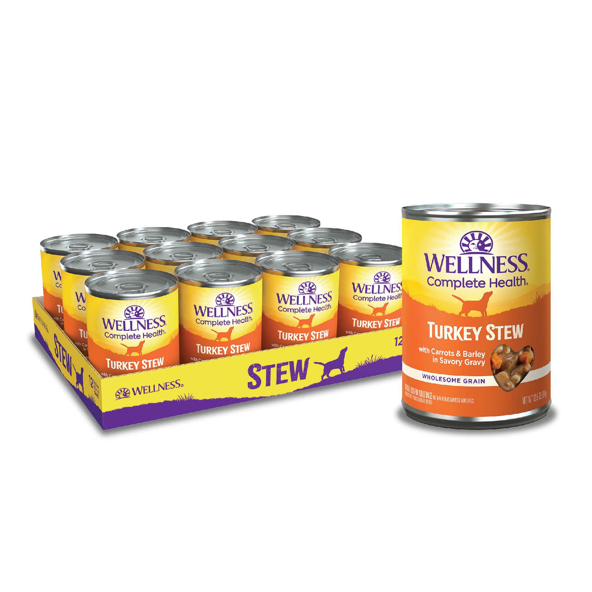 Grain Free Turkey Recipe Canned Wet Dog Food, 12.5 oz, Pack of 12 Cans Q758