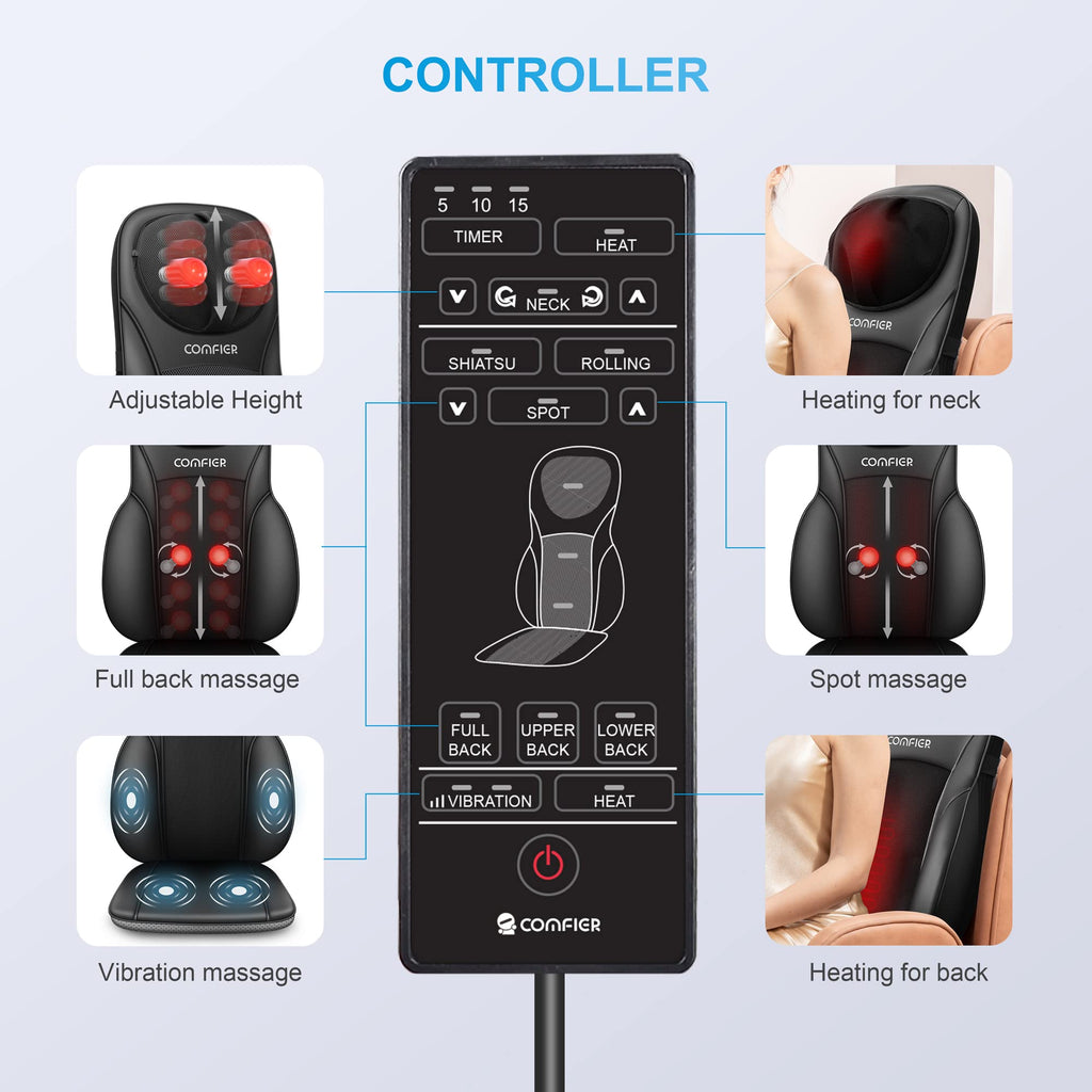 Shiatsu Neck Back Massager with Heat F923795