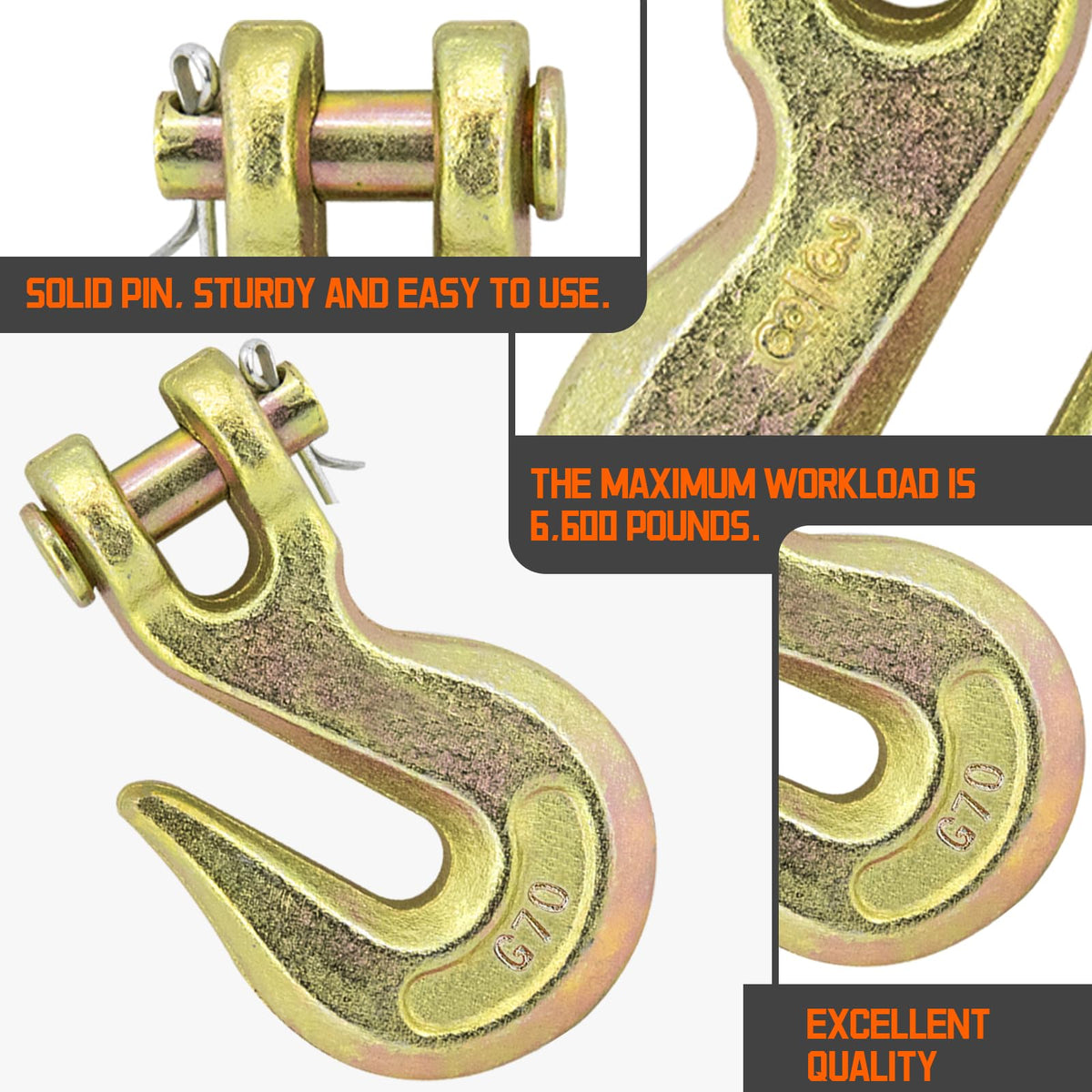 3/8" Heavy Duty Clevis Grab Hook U695