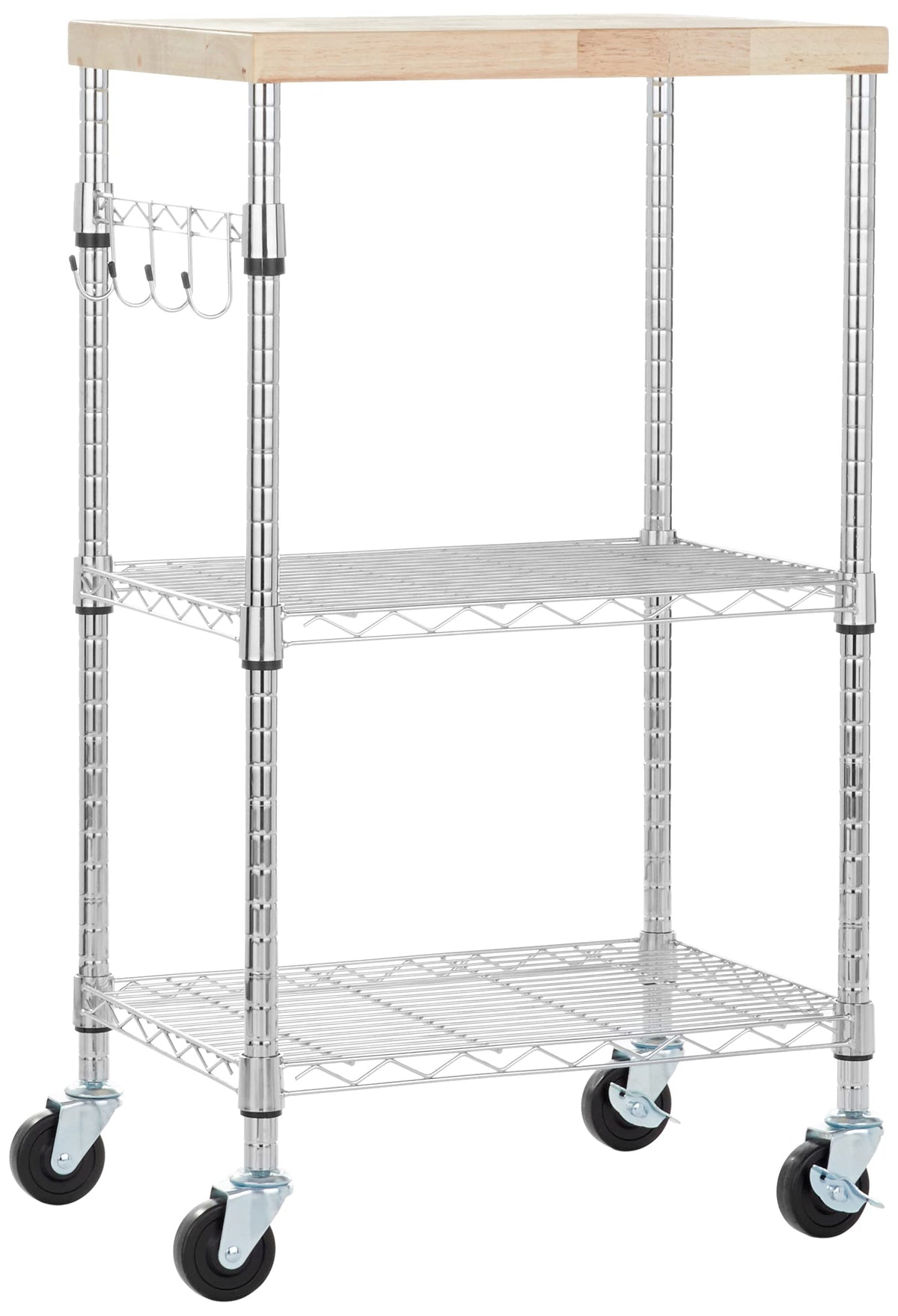 3-Tier Kitchen Storage Rack with Caster Wheels N983827
