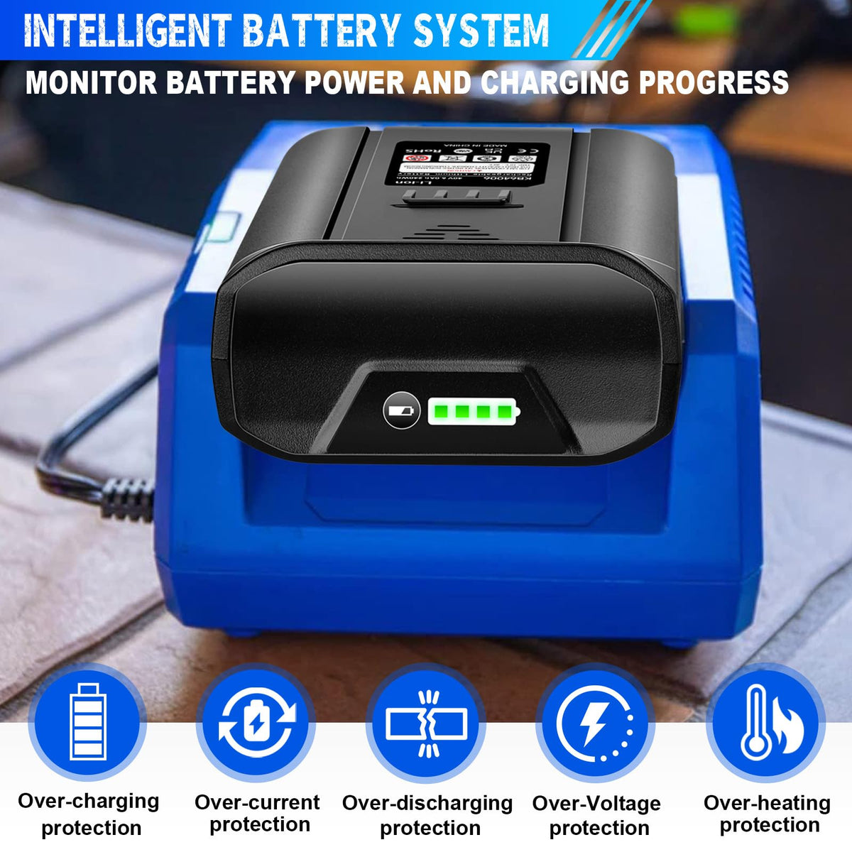 40V 4.0Ah Rechargeable Lithium Ion Replacement Battery D112