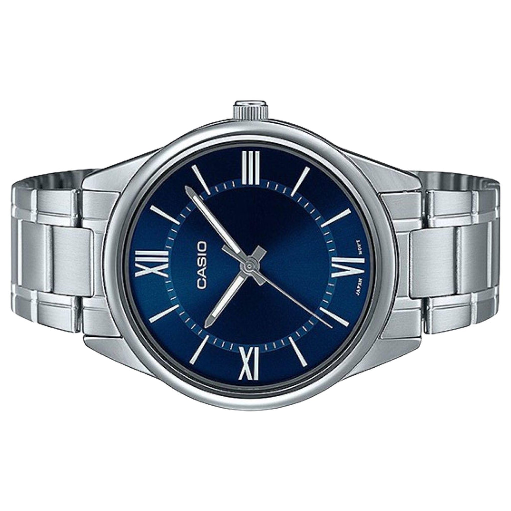 Blue Roman Dial Stainless Steel Analog Watch Z1462