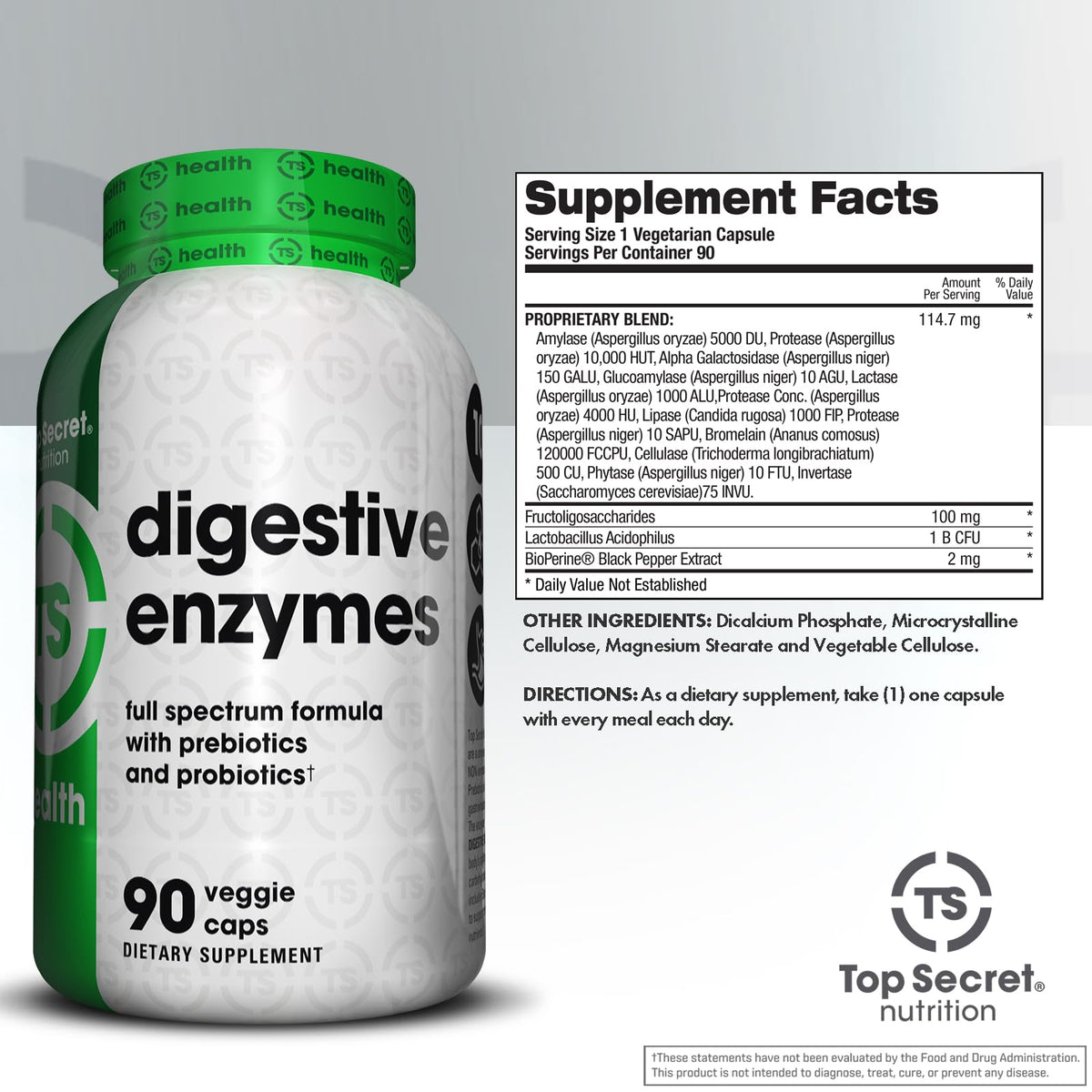 Digestive Enzymes 90 Capsules K89137