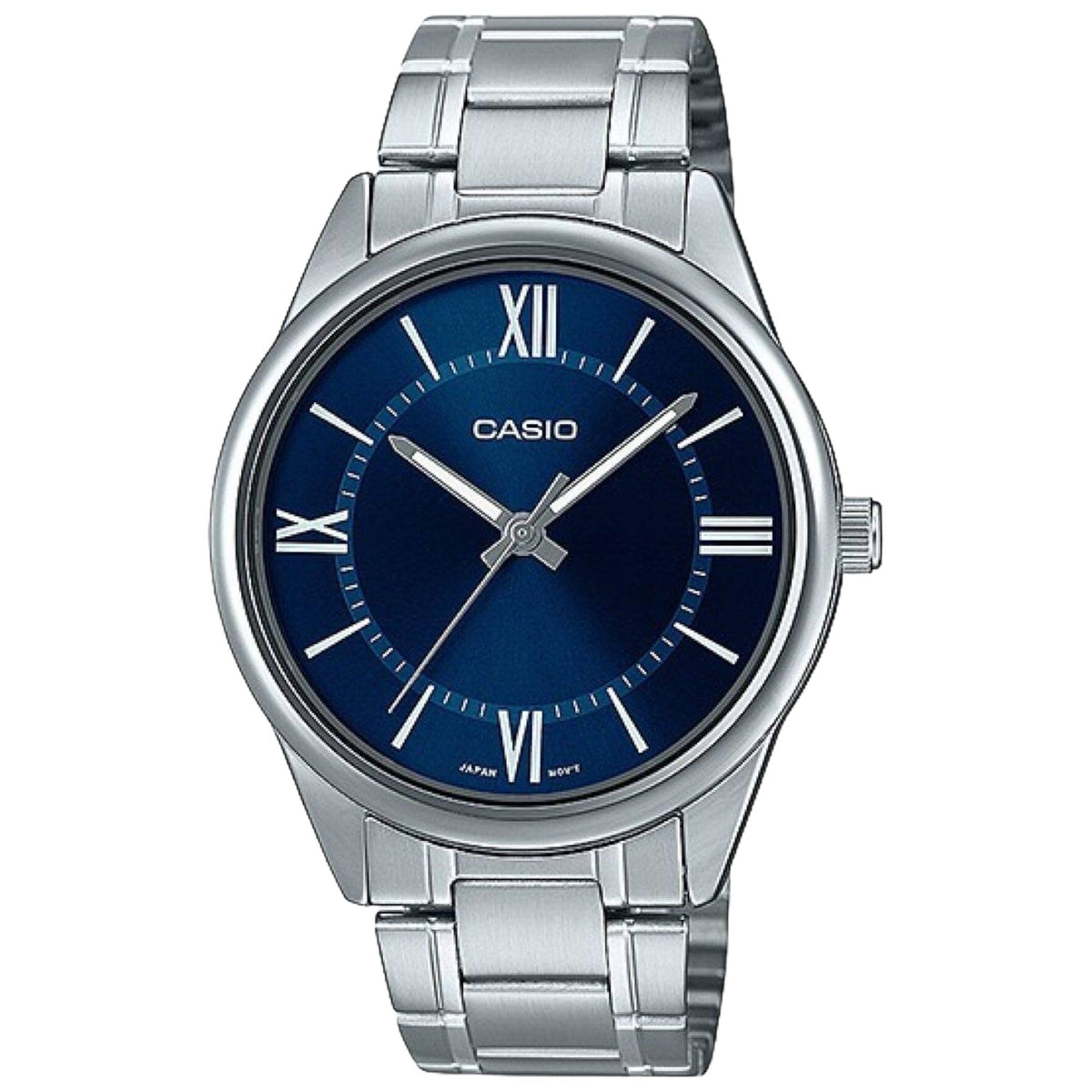 Blue Roman Dial Stainless Steel Analog Watch Z1462