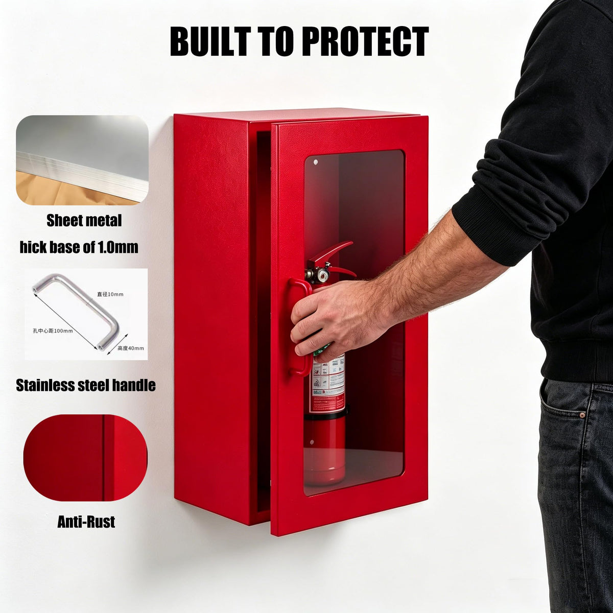 5lb Steel Fire Extinguisher Cabinet T140