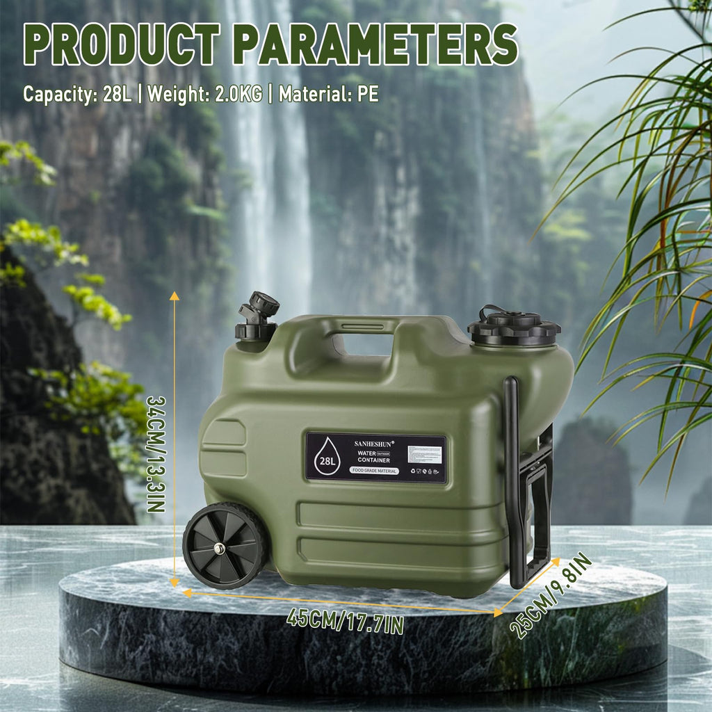 7.4 Gallon Water Jug with Wheels & Handle P5019