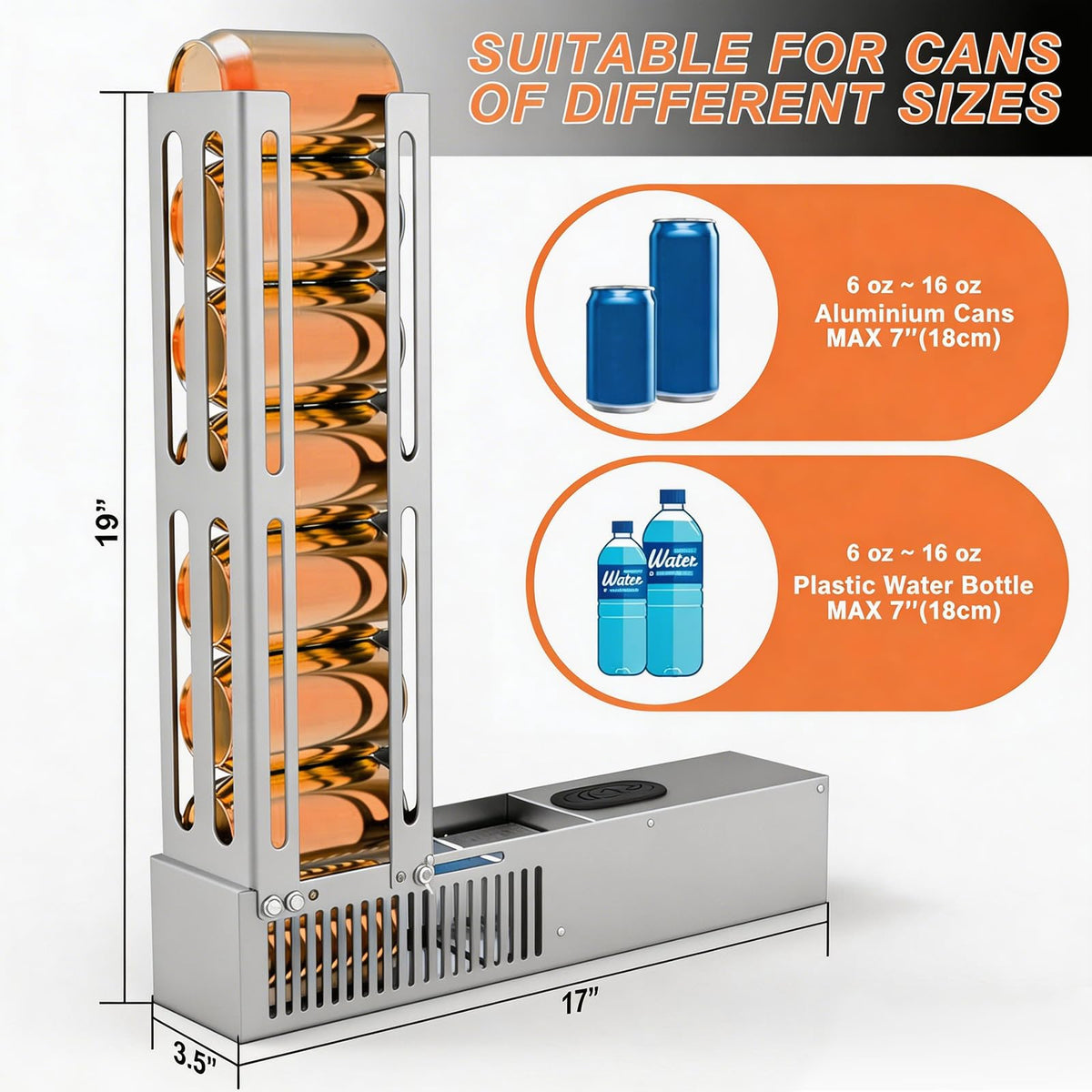 Electric Can Crusher, 8oz&12oz&16oz Automatic D171218