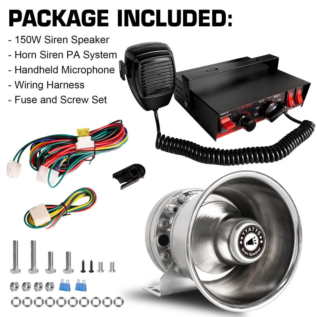 200W IP67 Waterproof Emergency Siren with Mic & Speaker Z82254