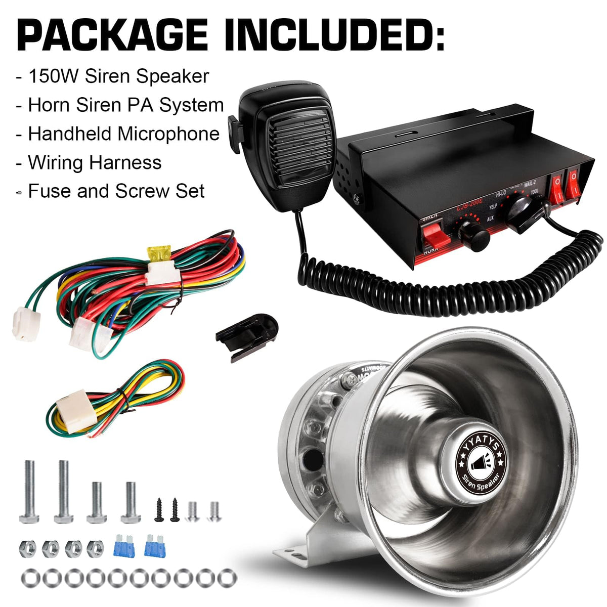 200W IP67 Waterproof Emergency Siren with Mic & Speaker Z82254