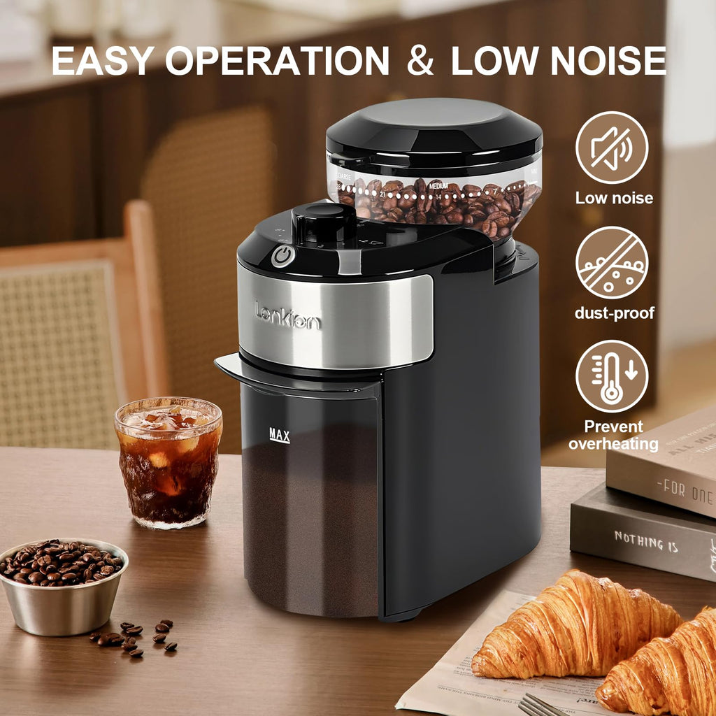 Electric Burr Coffee Grinder with 28 Adjustable Grind Settings I90858