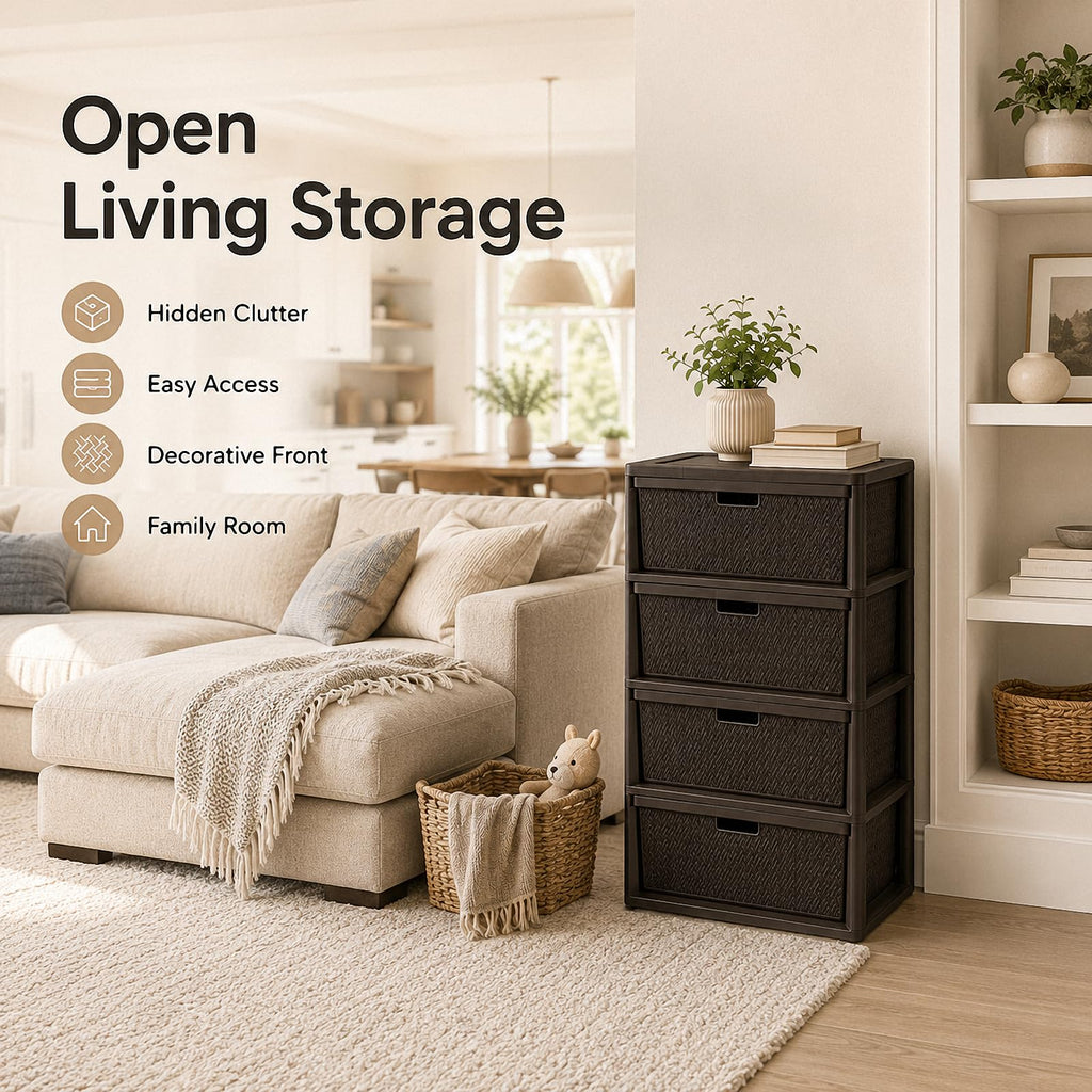 4 Drawer Plastic Storage Tower W53963