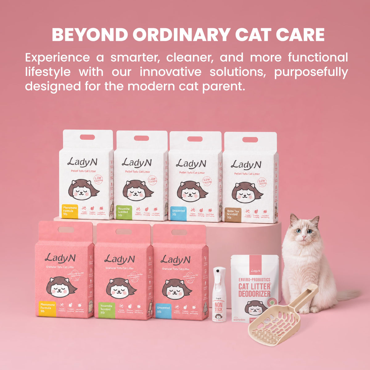 Cat Starter Set Unscented Mini-Pellet Litter X191