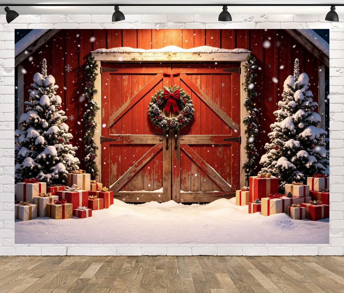 12x10ft Fabric Christmas Backdrop S826